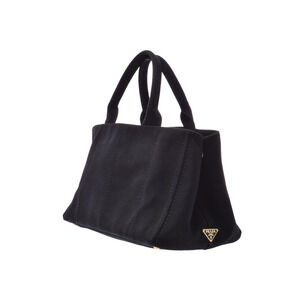 Prada Canapa Tote Handbag Bag Canvas Black